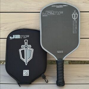 Honolulu Pickleball Company Sword & Shield J2NF 16mm Black Paddle Retail $195
